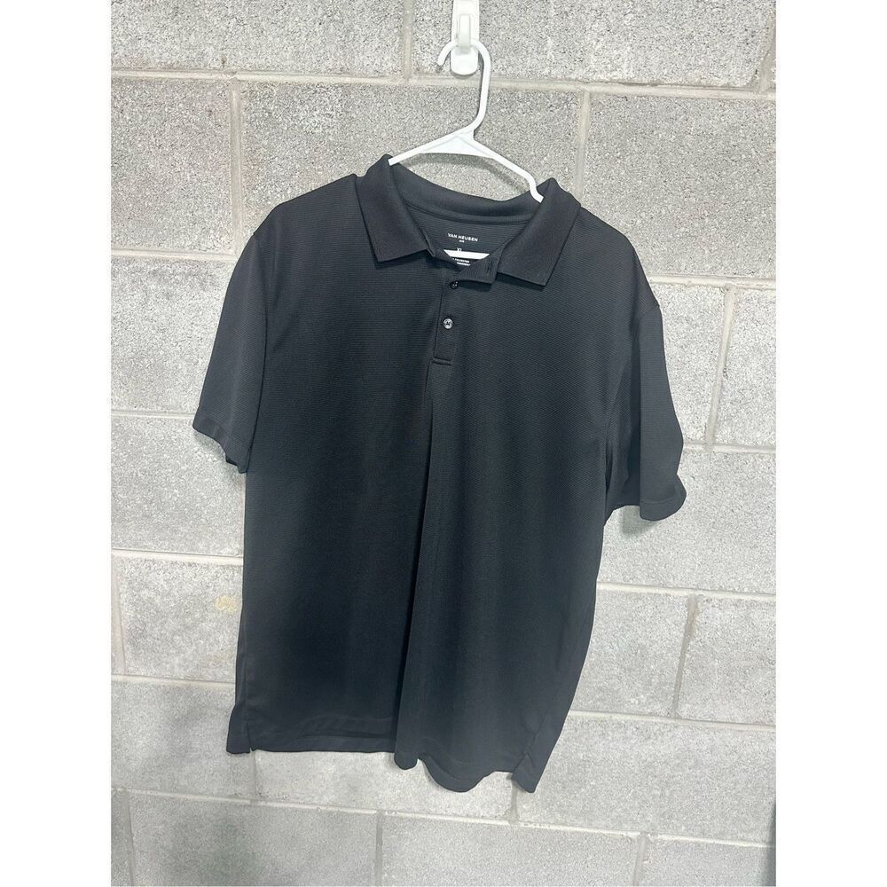 VAN HEUSEN Classic Fit Black T shirt collared XL